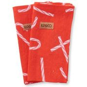 CANDY CANE RED LINEN 6P NAPKIN SET